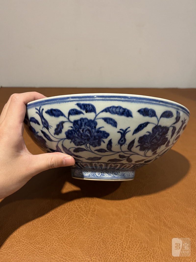 明宣德 青花缠枝莲纹大碗 - 图4